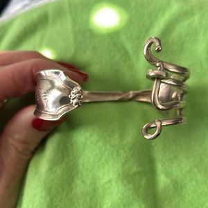 Sterling silver fork bracelet